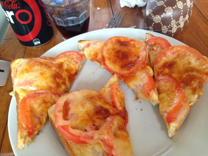 Chi Chi's cheese and tomato open melt ($8.50). Photo by Emily Staresina