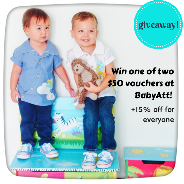 GIVEAWAY: Win one of two $50 vouchers at BabyAtt (+15% off for everyone)!