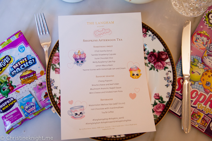 Shopkins Afternoon Tea at The Langham Hotel Sydney, Australia