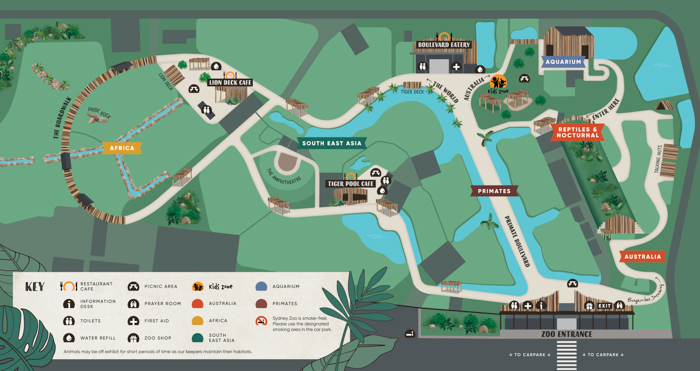 san diego zoo map