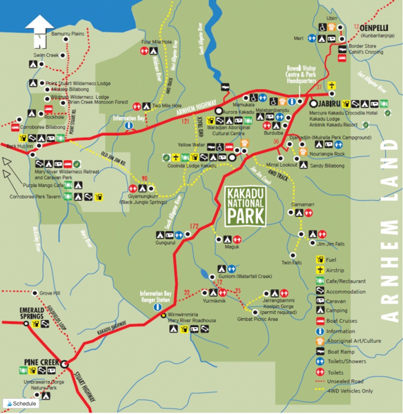 Kakadu National Park map