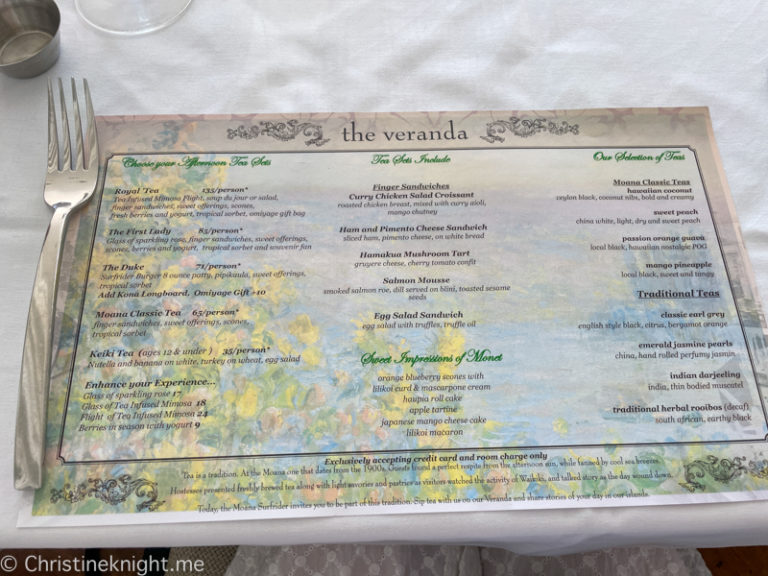 High Tea at the Moana Surfrider, Waikiki Hotel, Hawaii